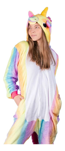 Imagen 2 de 7 de Pijama Kigurumi Kanguro Plush Importado Stich Unicornio