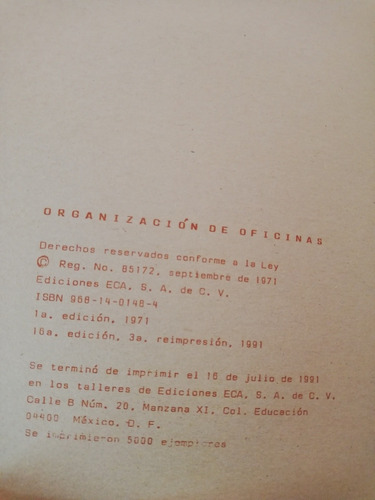 Organización De Oficinas Fernando Cacho (Usado)