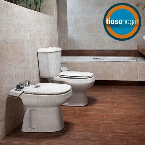 Imagen 5 de 10 de Sanitario Roca Monaco Inodoro Largo Mochila Bidet