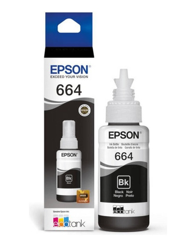 Botella Tinta Epson 664 Negro