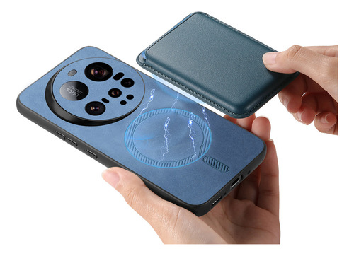 Funda Tipo Cartera De Piel Magnética Soltada 2 En 1 Para