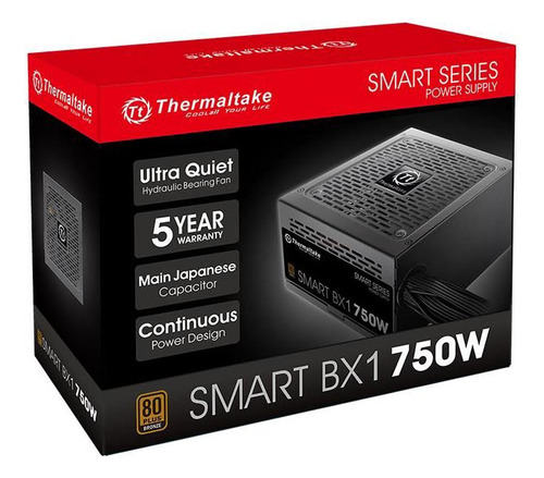 Fonte de alimentação Thermaltake Smart Bx1 750w 80 Plus Bronze PS-SPD-0750nnfabu-1
