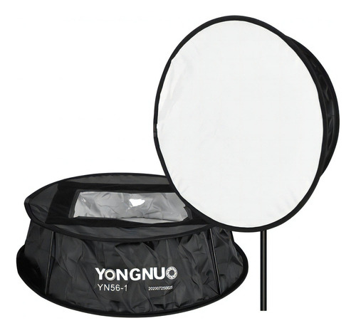 Softbox Difusor Redondo P/ Led Yongnuo Yn56 P/ Yn600 L Yn900