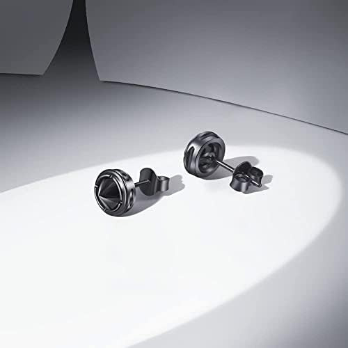 Immobird Pendientes Para Hombre Stud Hipoalergenic Puntas 8