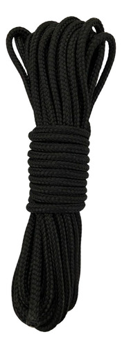 Corda Náutica 6mm Preta 20 Metros Multiuso Gkl
