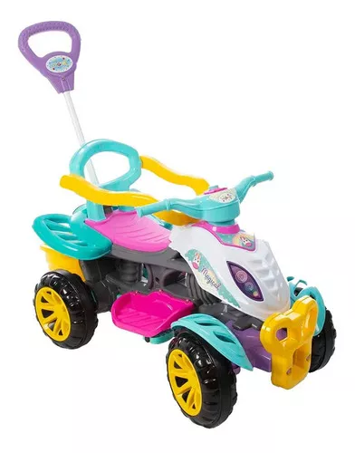 Triciclo Motoca Infantil Velotrol Com Apoio Para os Pés, Empurrador,  Protetor, e Pedal Para Menino e Menina - Certificado Inmetro