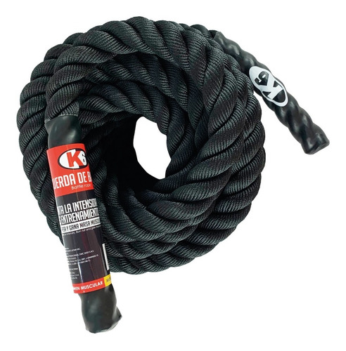 Cuerda Lazo De Batida Para Crossfit K6 Negra 3.8 X 12 M