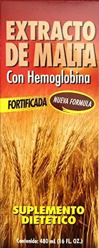 Extracto De Malta Y Hemoglobina, Suplemento Nutricional Para Energía Y Vitalidad (16 Onzas Líquidas/paquete De 1)