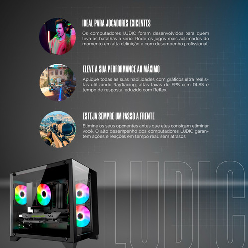 Pc Gamer Bluepc Ludic I5 12400f 16gb Rtx 3060 12gb 512gb