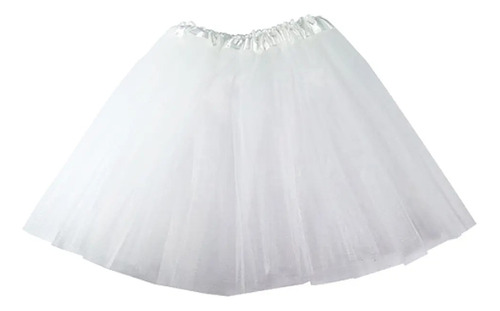 Pollera Tutu Liso Con Elástico 30cm Bride Disfraz Halloween