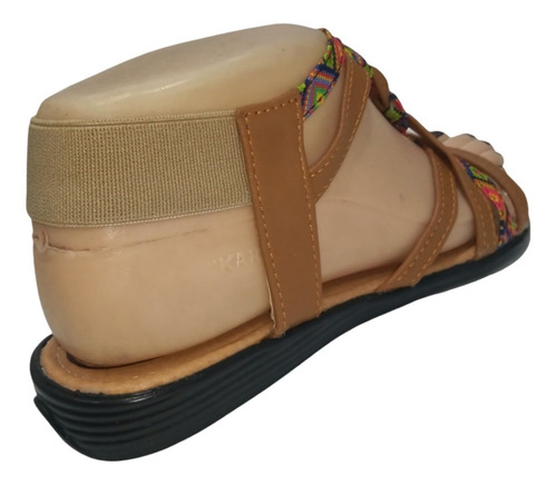 Imagen 3 de 6 de Sandalia Huarache Trenza Colores Combinable Juvenil Resorte