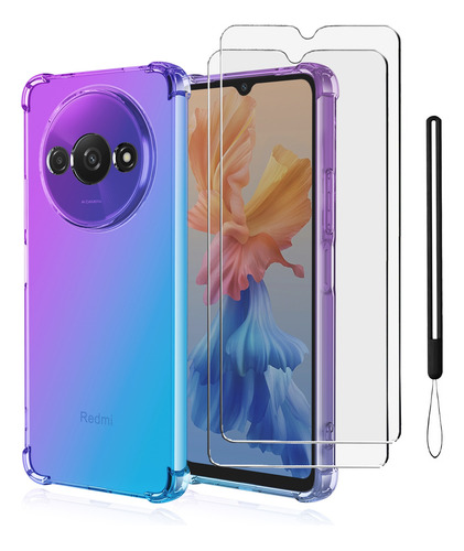 Funda Para Redmi A3 + 2 Micas + Correas