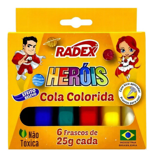 Cola Colorida 6 Cores 25g Radex