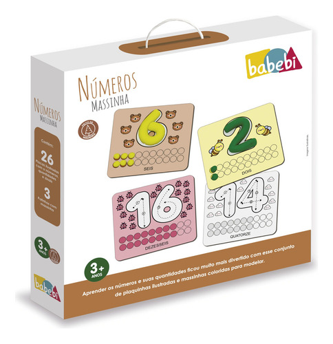 Números Massinha Brinquedo Educativo Babebi Cor Colorido