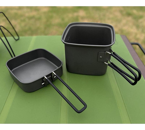 Juego De Utensilios De Cocina Para Acampar, Olla Y Sartén