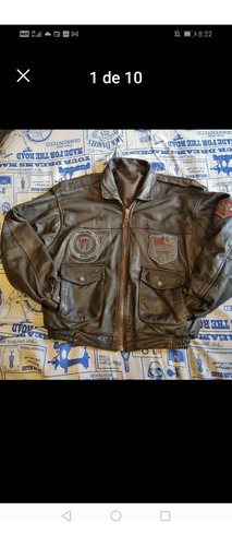 Chaqueta Piloto De Cuero Original 