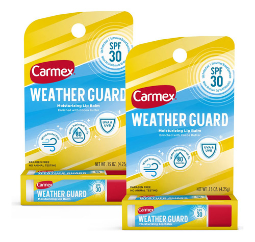 Carmex Weather Guard - Balsamo Labial Hidratante En Barra Co