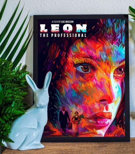 Cuadro Marco Negro Poster 33x48cm Leon El Profesional Besson