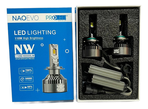 Kit Led 9006 Nw Naoevo 40.000 Lm 02 Años Garantia