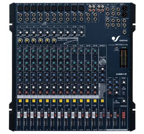 Venetian Audio Mg166cx Usb Mesa Mixer Consola 16 Canales Dj