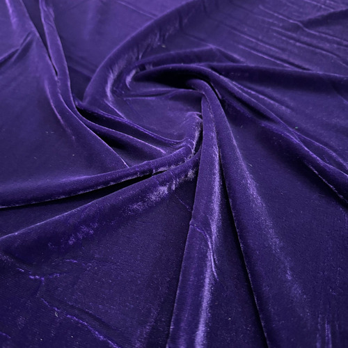 Tecido Veludo Alemão Nobre 1,40m Para Roupas Femininas -1m Cor Roxo