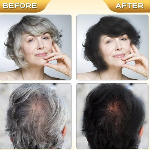 Novo Marrom Shampoo Com Tinta Cobre Cabelos Grisalhos Cor