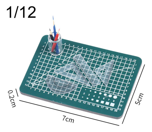 Juego De Mini Reglas En Miniatura 1:12, Reglas De
