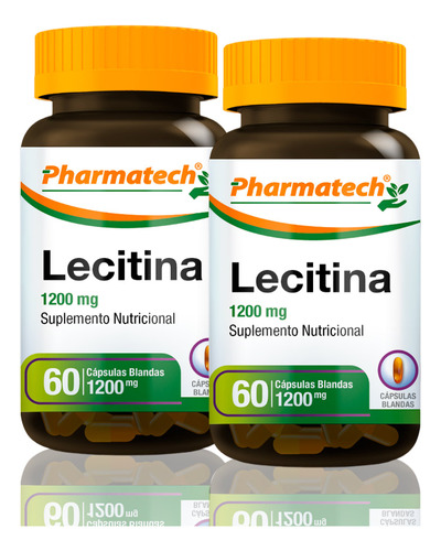 Lecitina De Soya Pharmatech 60 Caps Blandas Pack X2