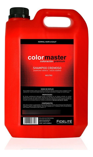 Shampoo Neutro X 5 Litros Color Master Fidelite