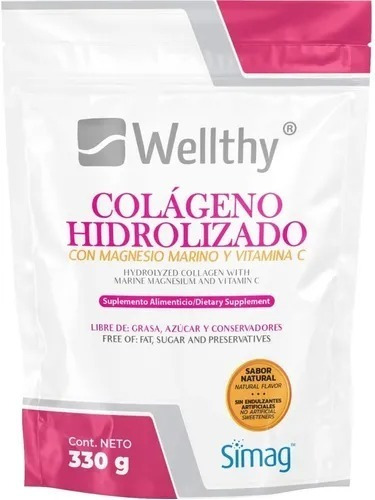 Suplemento en polvo Wellthy  Colágeno Hidrolizado Colageno Hidrolizado con Magnesio Marino y vitamina C
