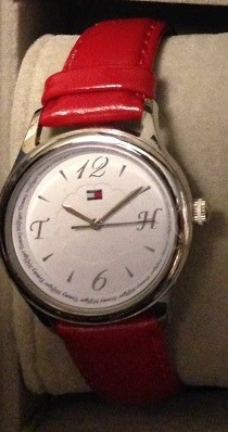 Precioso Reloj Tommy Hilfiger Correa Roja Autentico - Nuevo