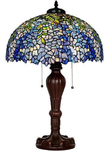 Magcolor Tiffany - Lámpara De Mesa De Cristal