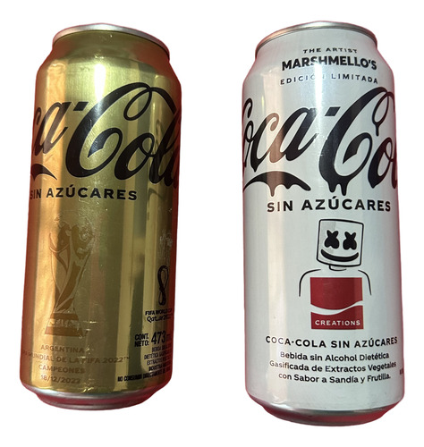Latas Coca-cola Edición Limitada Marshmello Y Mundial Qatar