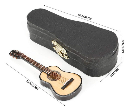 Liebewh Modelo De Guitarra De Madera En Miniatura, El Instru