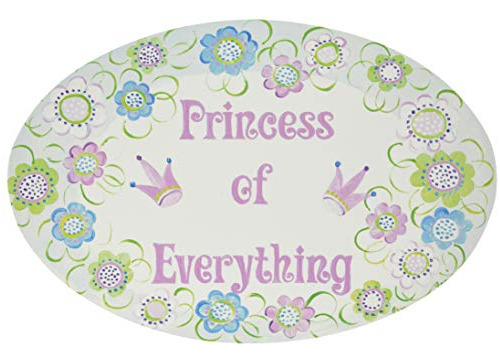 Placa De Pared Ovalada Princesa De Todo Con Flores