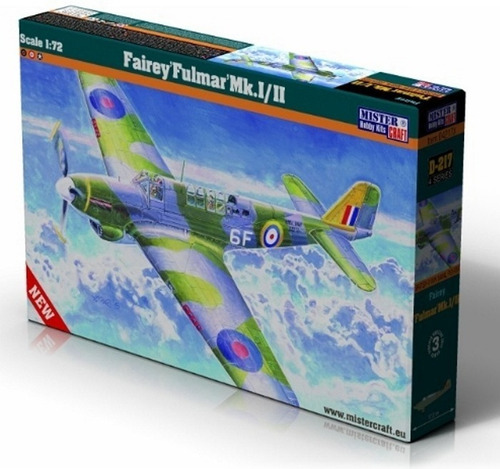 British Wwii Fairey  Fulmar  Mk.i/ii  1/72 Mistercraft D217