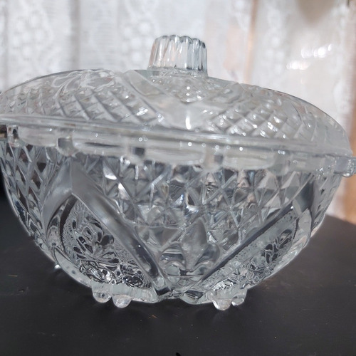 Imagem 6 de 10 de Bomboniere Baleiro Antigo De Cristal Perfeito Estado