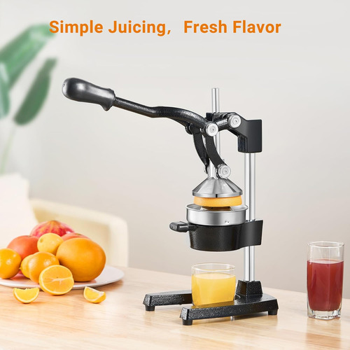 Exprimidor Manual De Hierro Fundido Para Cítricos Con Taza D