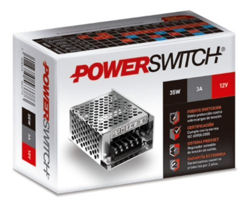 Fuente Power Switching Metalica 12v -3a -macroled - Tira Led