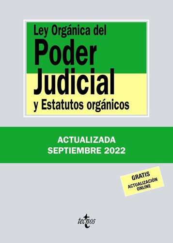 Ley Organica Del Poder Judicial, De Editorial Tecnos. Editorial Tecnos, Tapa Blanda En Español