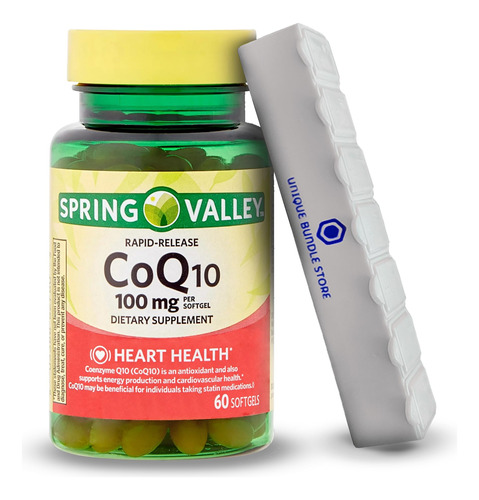 Spring Valley, Coq10 100 Mg, 60 Unidades De Suplemento Diet.