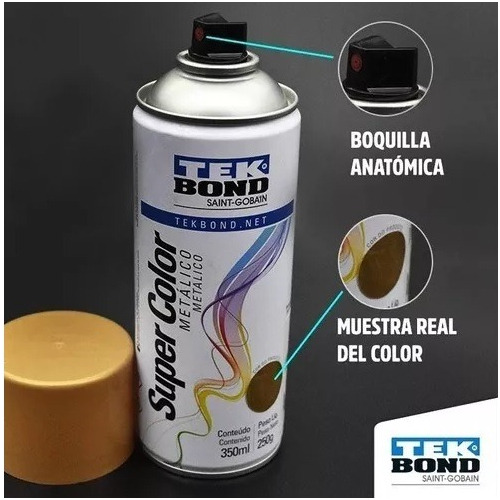 Aerosol Pintura Dorado Metalizado Secado Rapido 200ml (caba)