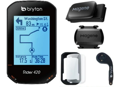 Gps Bryton Rider 420 + Sensor Cadência + Monitor Cardíaco. 