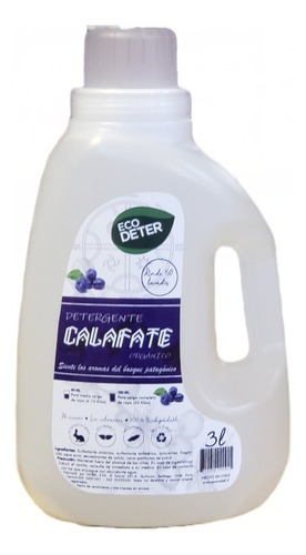 Detergente Orgánico /  Calafate / Hipoalergenico / 3 Litros