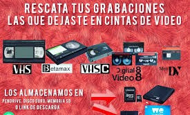 Transferencia Digitalización Vhs Betamax Hi8 Super8 Video8  