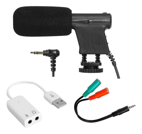 Microfono Condenser Cm01 + Cable Y Smartphone Camara Pc
