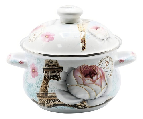 Panela Porcelana Paris 3,6 Litros Com Tampa C/ Indução