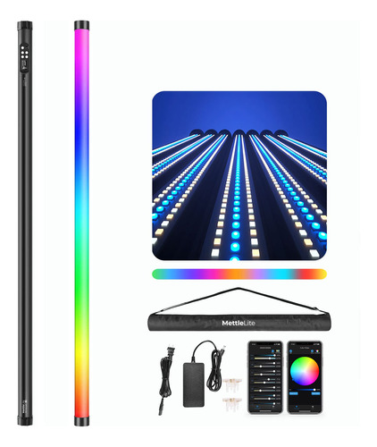 Mettlelite Tlx4 Rgb Tubo De Luz Led A Todo Color Con App Con