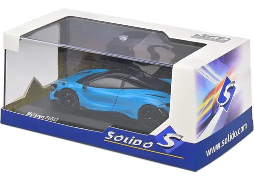 Miniatura Mclaren 765lt V8 Biturbo 2020 Azul Turquoise 1:43 Solido