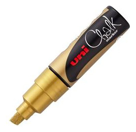 Marcador Tiza Uni Posca Chalk 8mm  Oro Flaber